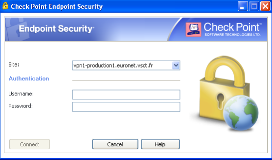 Checkpoint remote access client download